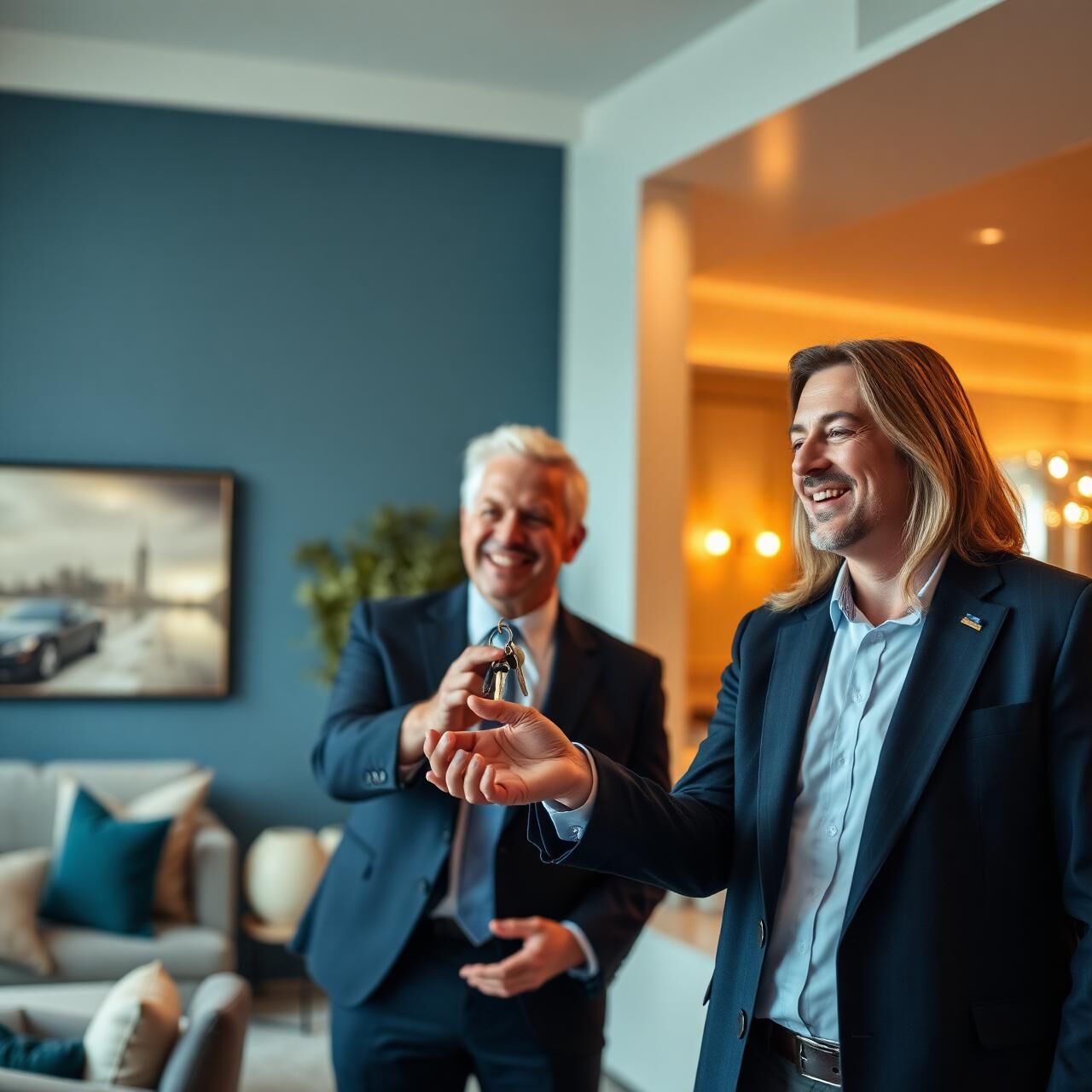 Consultora imobiliária Siux entregando chaves